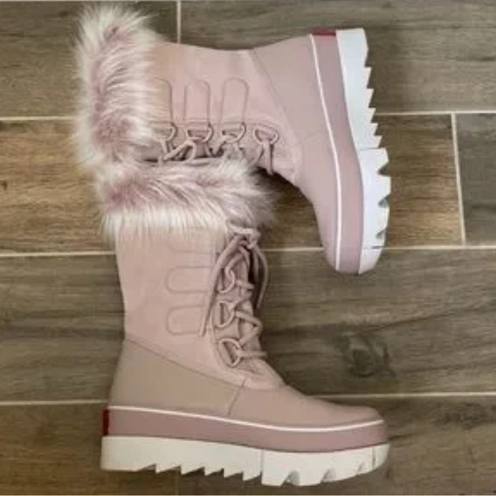 Sorel Taupe Fur-Trimmed Winter Boots